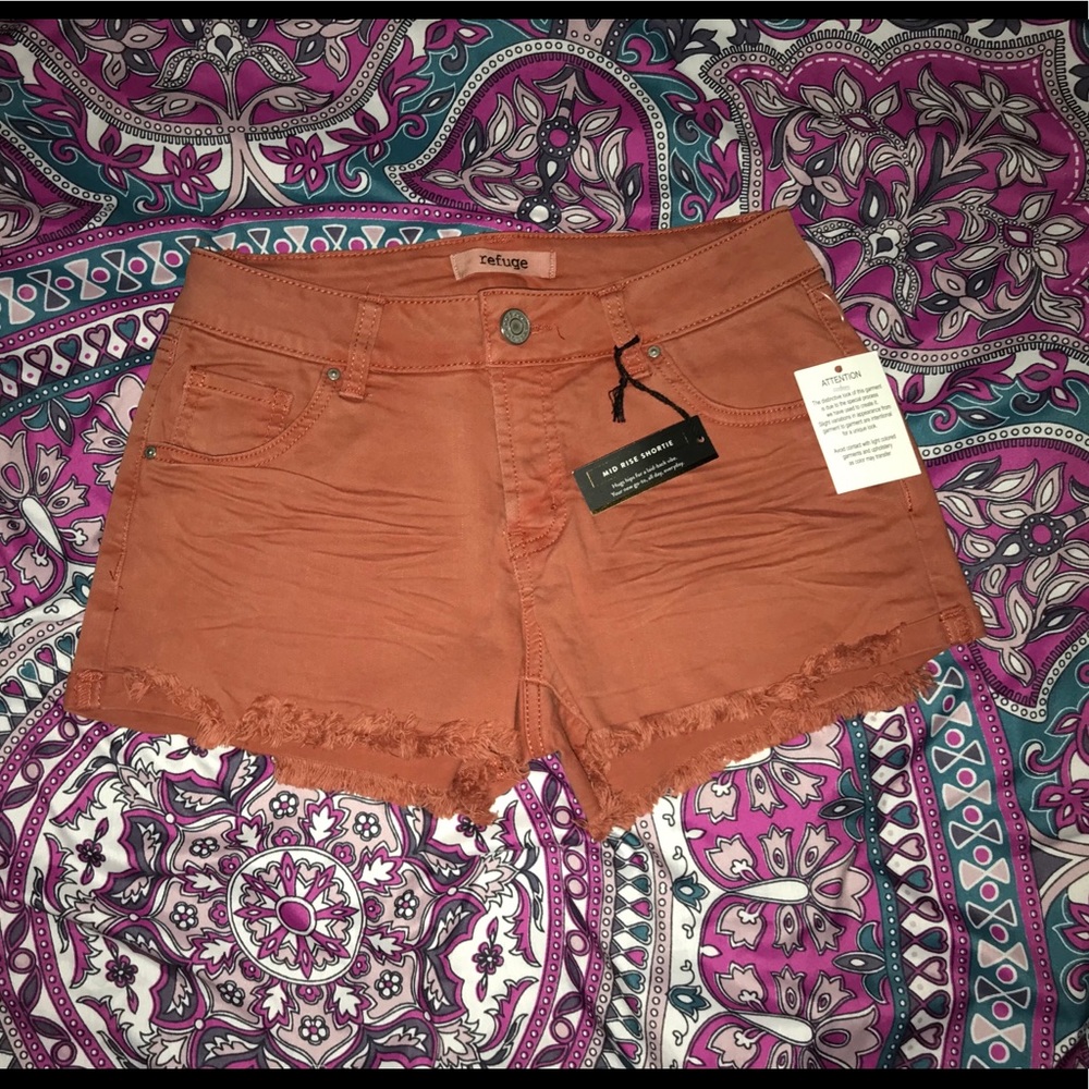 NWOT Charlotte Russe Refuge Orange Shorts